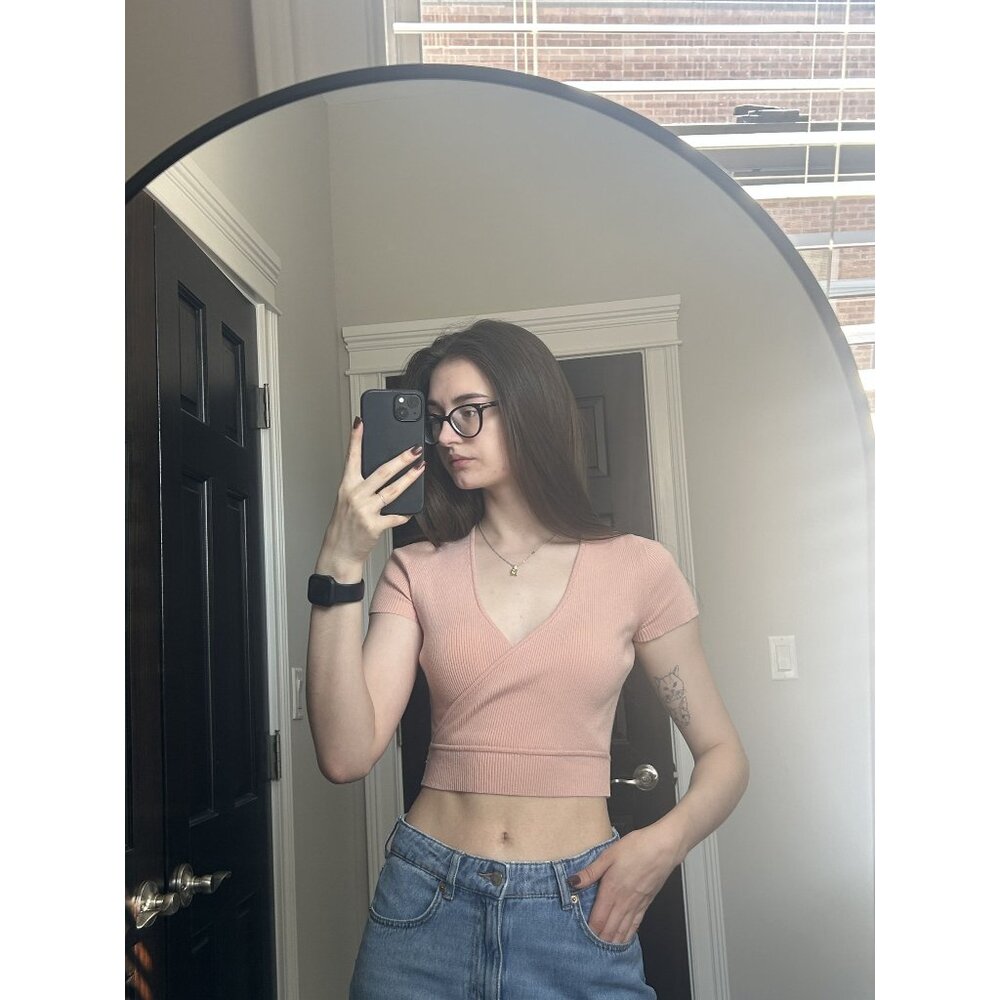 Wilfred Cropped Light Pink Shirt Size Small